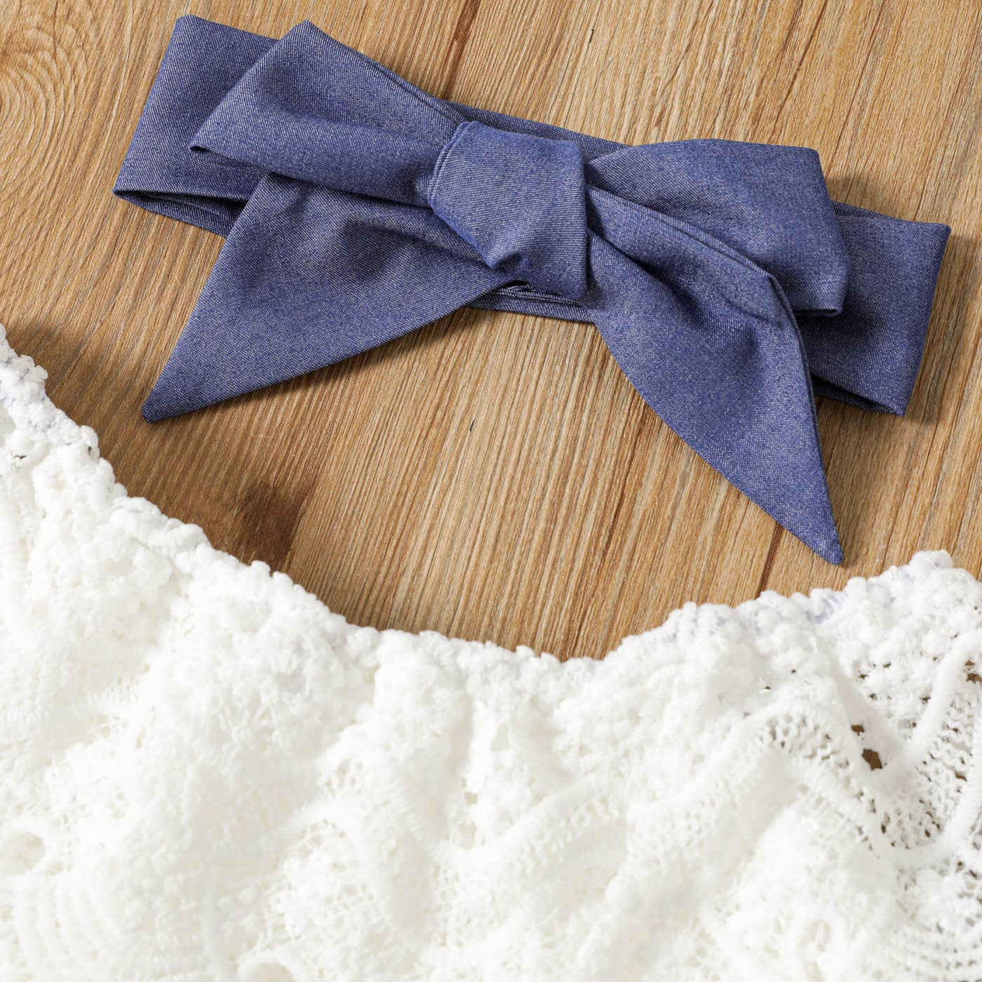 3Pcs Toddler Girl Bow Headband & Top and Flare Leg Pants Set