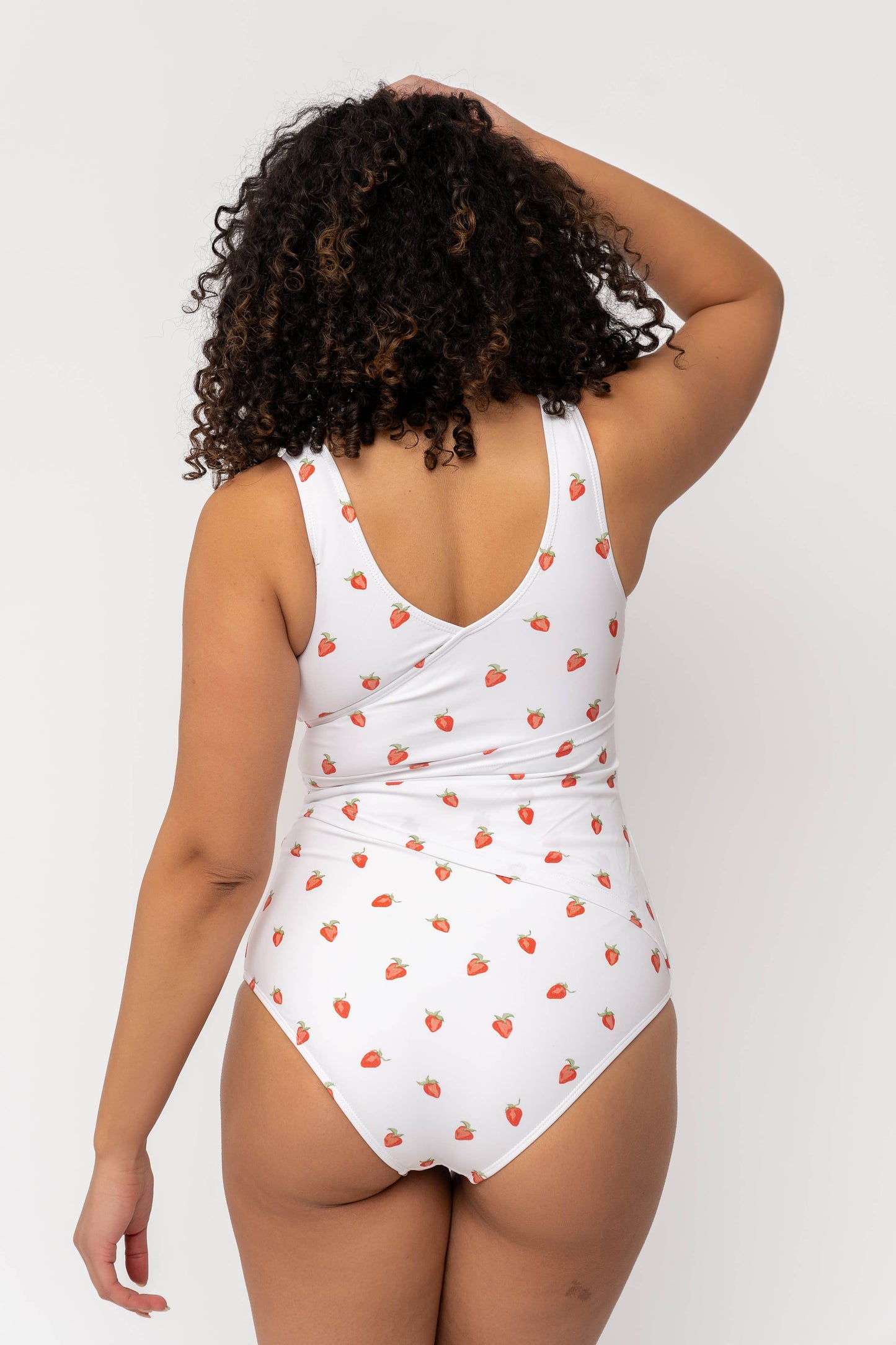 Strawberry Wrap Front One Piece