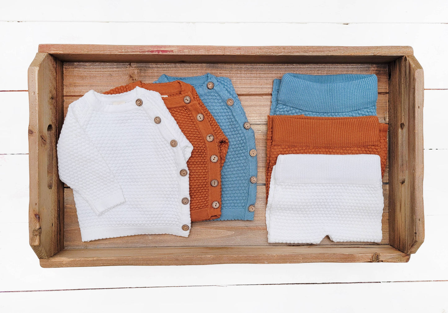 Noah Cotton Knit 2pc Shirt and pants Baby Outfit Set