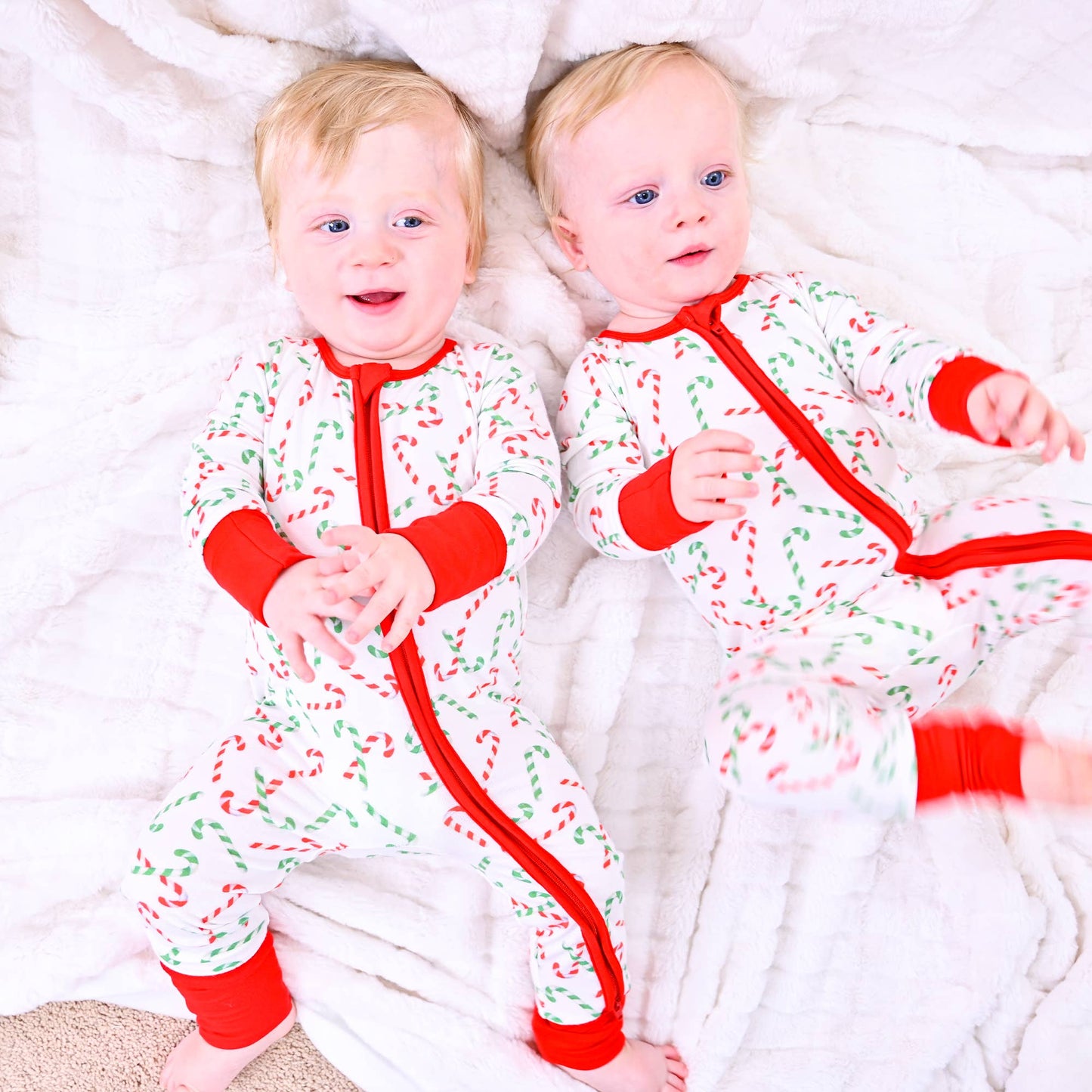 Candy Cane Christmas Holiday Baby Bamboo Pajamas