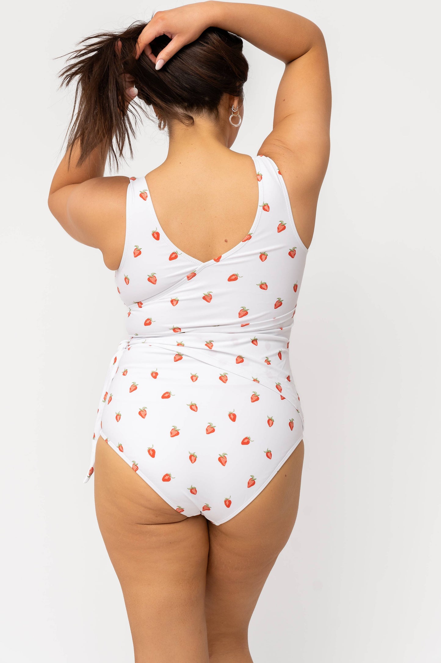Strawberry Wrap Front One Piece
