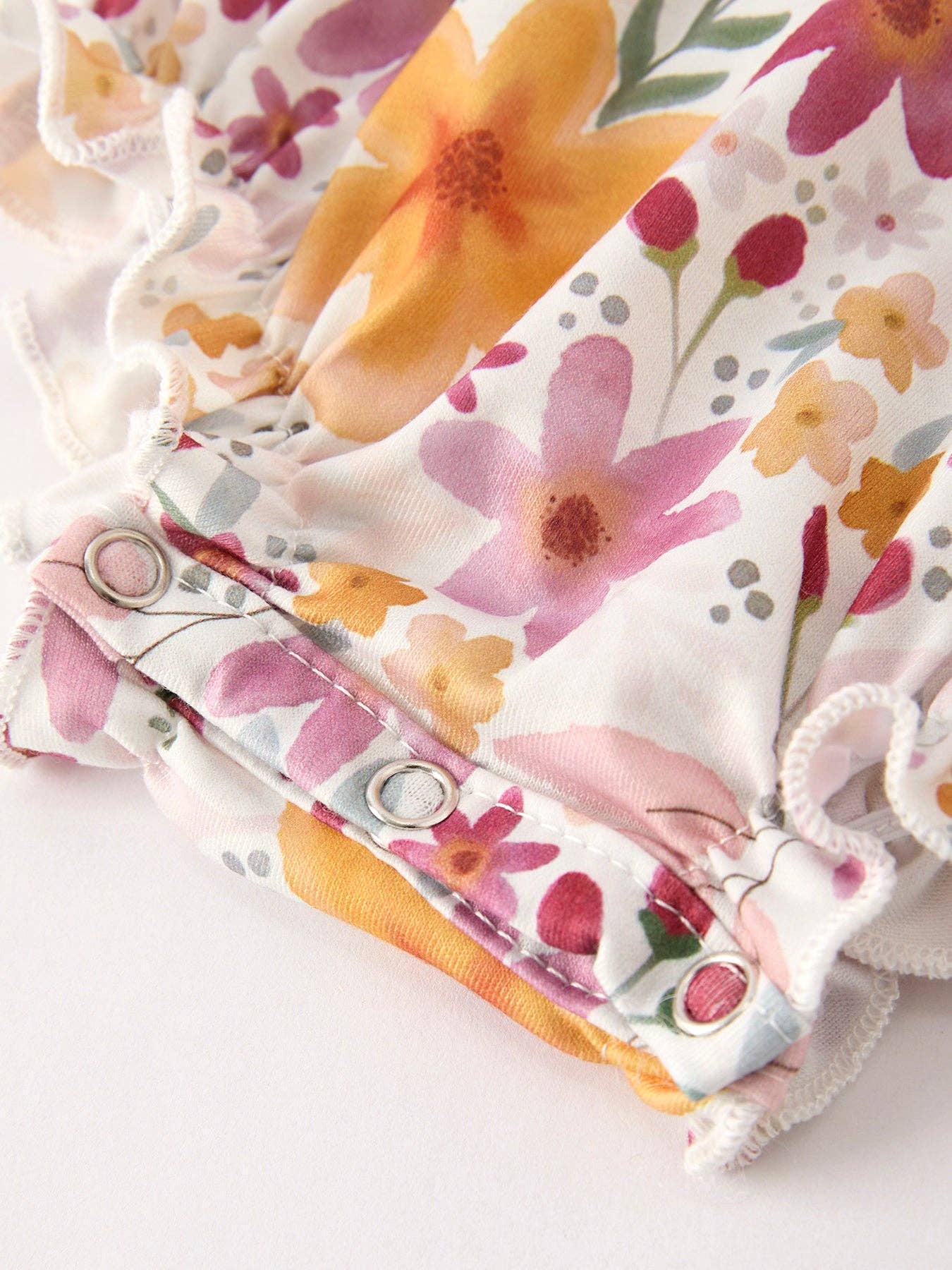 Halloween & Thanksgiving Pumpkin Embroidery Smock Floral Baby Girl Romper