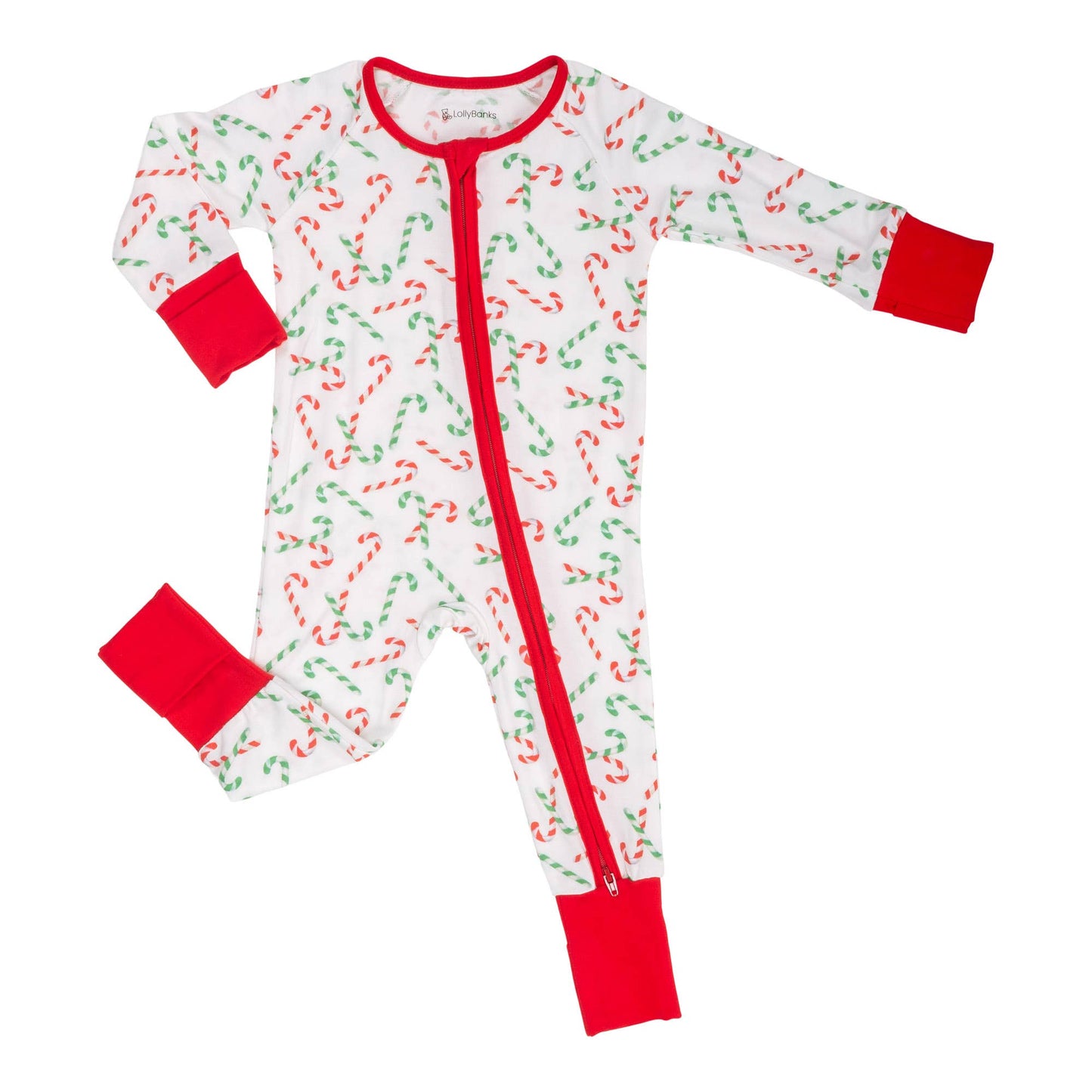 Candy Cane Christmas Holiday Baby Bamboo Pajamas