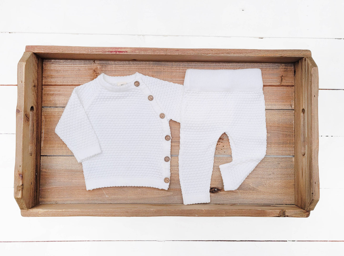 Noah Cotton Knit 2pc Shirt and pants Baby Outfit Set