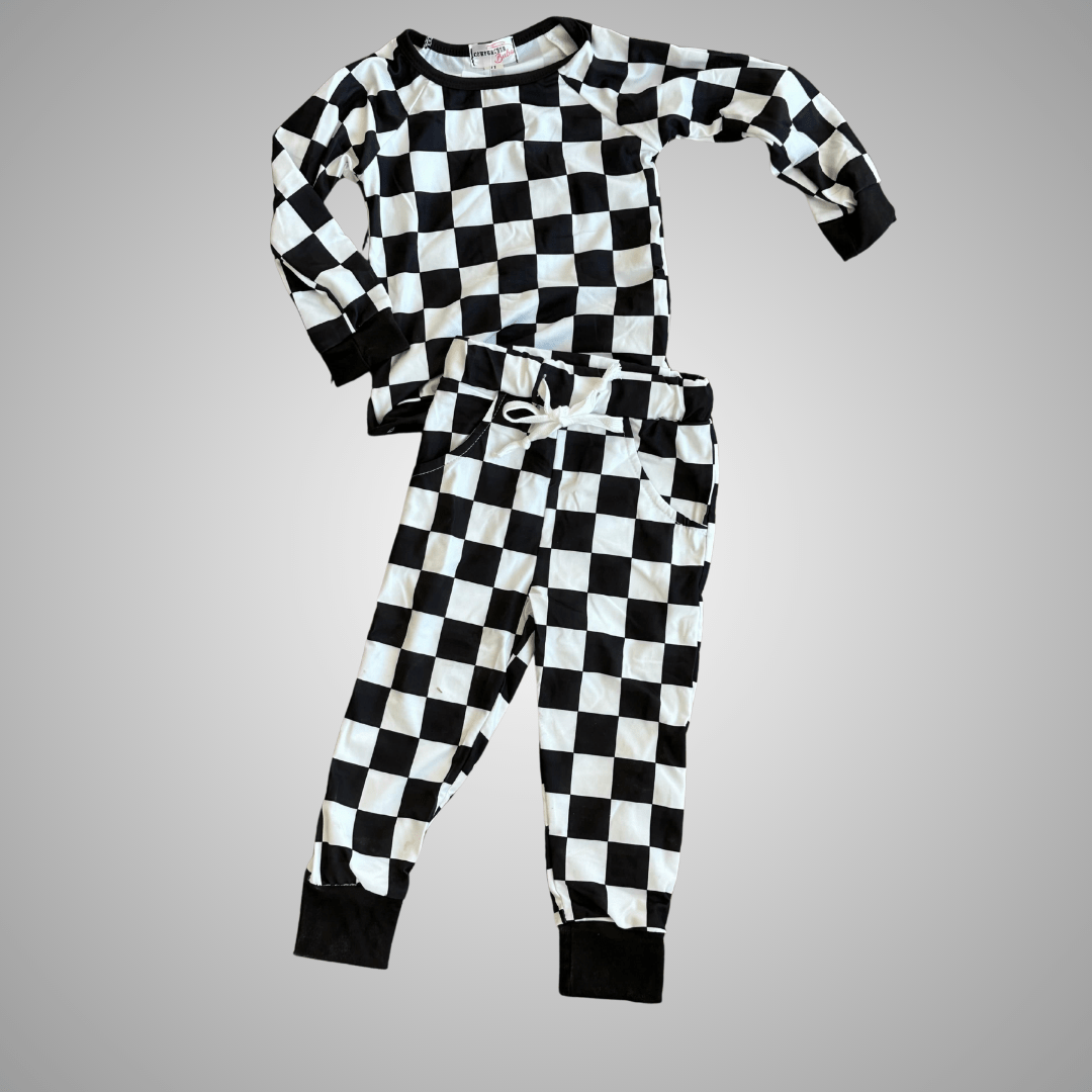 Checkered Jogger Set