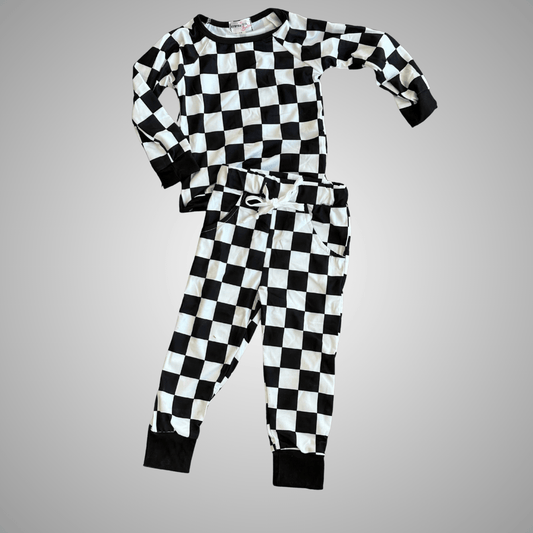 Checkered Jogger Set