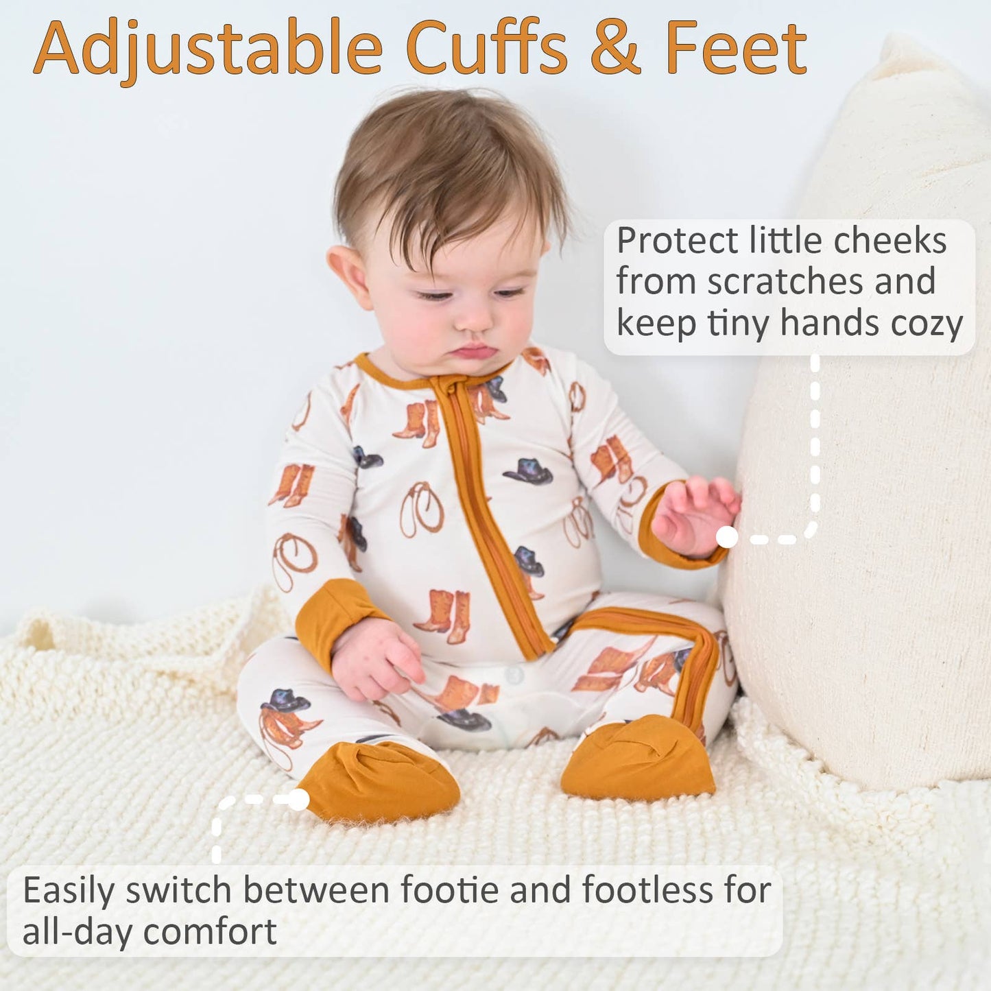 Life Is Better In Boots -Baby Bamboo Pajamas